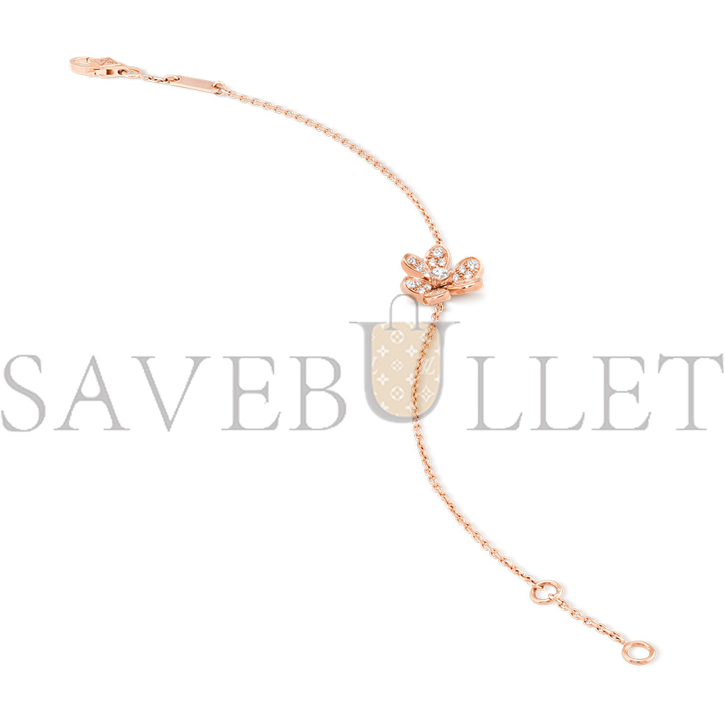 v*n cl*f arpels frivole bracelet, mini model - rose gold, Di*m*nd  vcarp7rd00